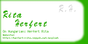 rita herfert business card